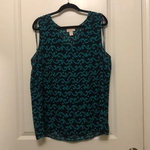 Loft Sleeveless Patterned Blouse